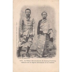 Laos - The Thiao Kromakoum of Luang-Prabang, officer of the Legion of Honor, and his wife - Publ. Union Commerciale Indochinoise