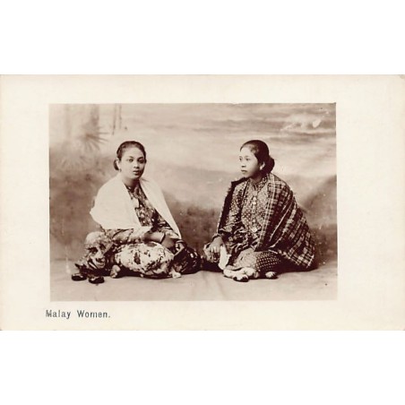 Malaysia - Malay women - REAL PHOTO - Publ. The Federal Rubber Stamp Co.